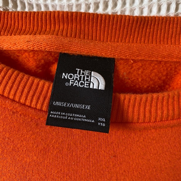 North Face Orange Unisex Sweatshirt XXL - Picture 2 of 3